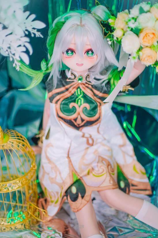 123cm Nahida 1:1 Scale Silicone/TPE Small Breast Action Figure Sex Doll